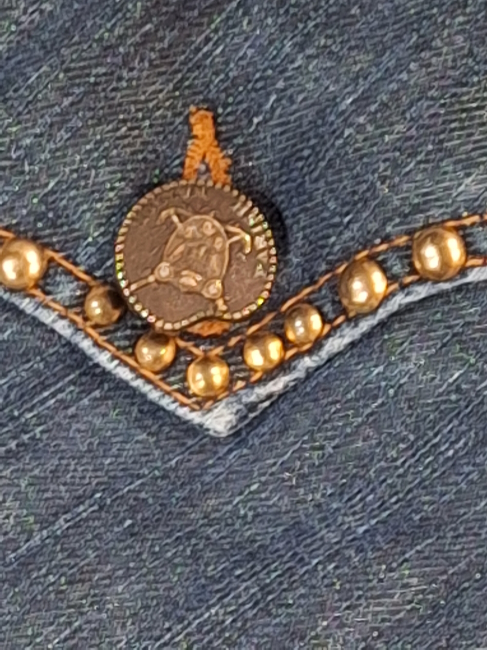 Parish Men's Straight-Leg Denim Jeans in Blue Flap Pocket Leather.Read.see Pocke - Picture 11 of 16